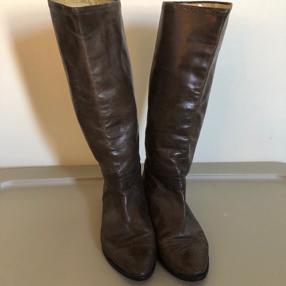 Beautiful vintage boots size 38 grayish brown - Picture 1 of 7